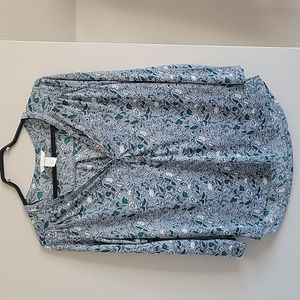 Floral & Bird Print Top